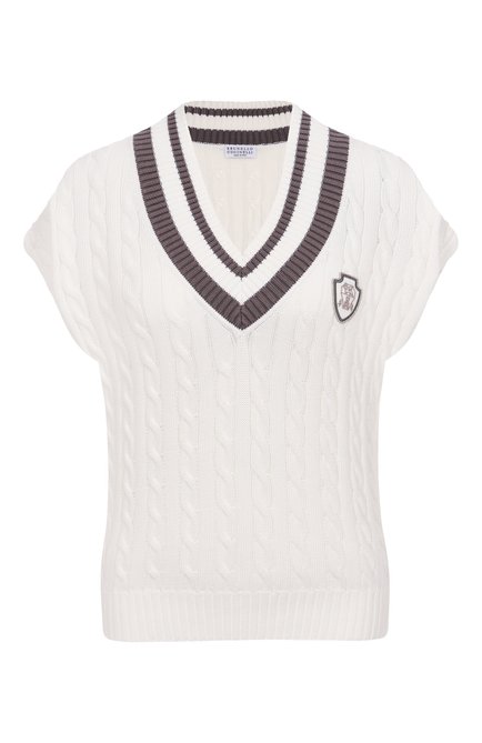 Женский хлопковый жилет BRUNELLO CUCINELLI, арт. M19756522