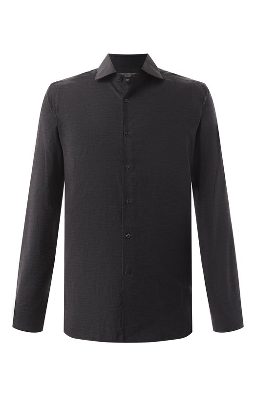 Хлопковая сорочка Corneliani 94P002-9411520 Серый 94P002-9411520