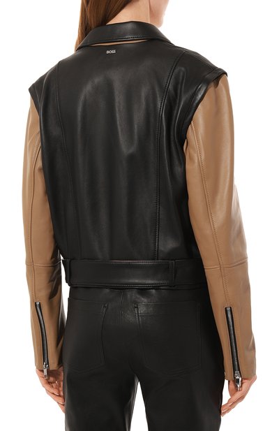 Кожаная куртка BOSS черного цвета по цене 58960 руб., арт. 50487266, фото 4 Кожаная куртка BOSS, арт. 50487266, фото 4