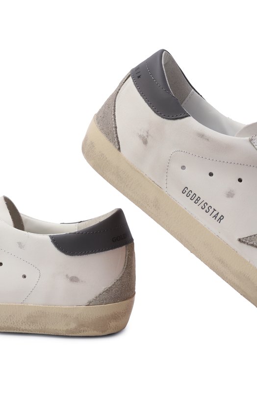 Кожаные кеды Super-Star Golden Goose Deluxe Brand GMF00102.F006113 Белый  GMF00102.F006113 Фото 7