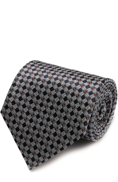 Мужской шелковый галстук с узором ZEGNA, арт. Z9E551XW