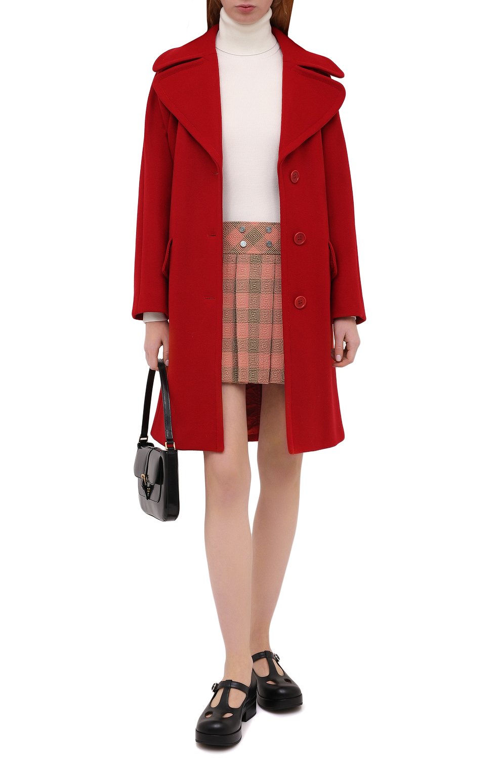 Пальто REDVALENTINO красного цвета по цене 79950 руб., арт. UR0CAC40/497, фото 2 Пальто REDVALENTINO, арт. UR0CAC40/497, фото 2