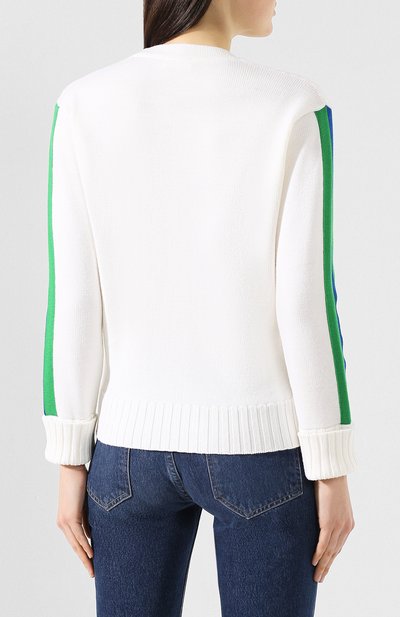 Шерстяной пуловер REDVALENTINO кремового цвета по цене 52100 руб., арт. RR3KCA09/JPN, фото 4 Шерстяной пуловер REDVALENTINO, арт. RR3KCA09/JPN, фото 4