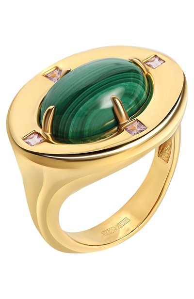 Кольцо ai с малахитом и аметистами MOONKA, арт. ai-bg-r-mal, фото 3