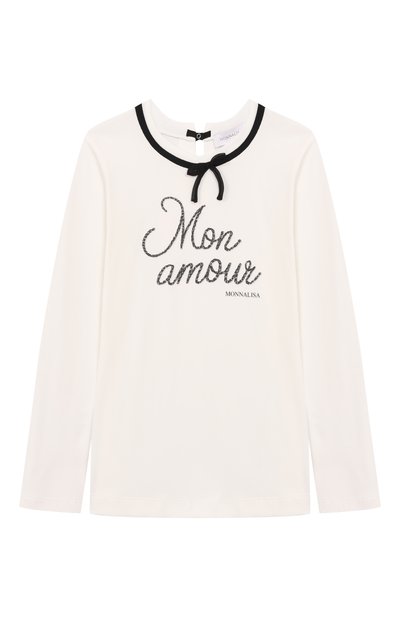 Хлопковый лонгслив MONNALISA, арт. 71F609