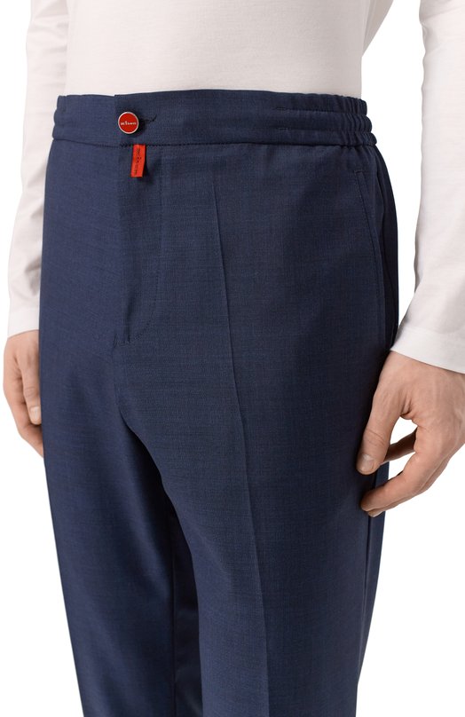 Шерстяные брюки Kiton UPLACRK0123G04 Синий  UPLACRK0123G04 Фото 5