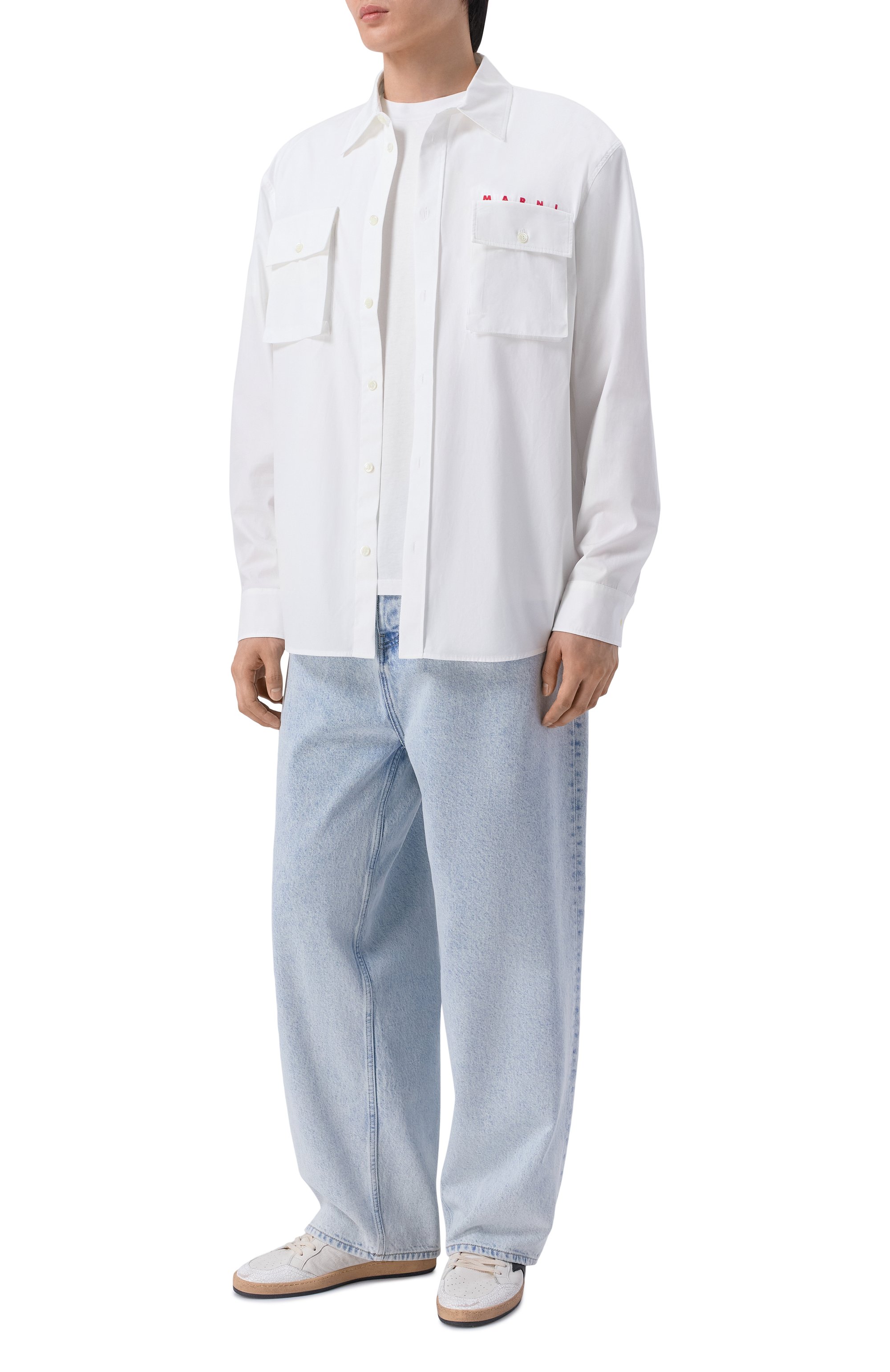 Хлопковая рубашка MARNI, арт. CUMU0371P0/USCT88, фото 2