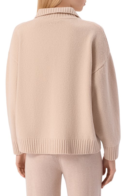 Шерстяной свитер Weekend Max Mara AGRE Кремовый  AGRE Фото 4