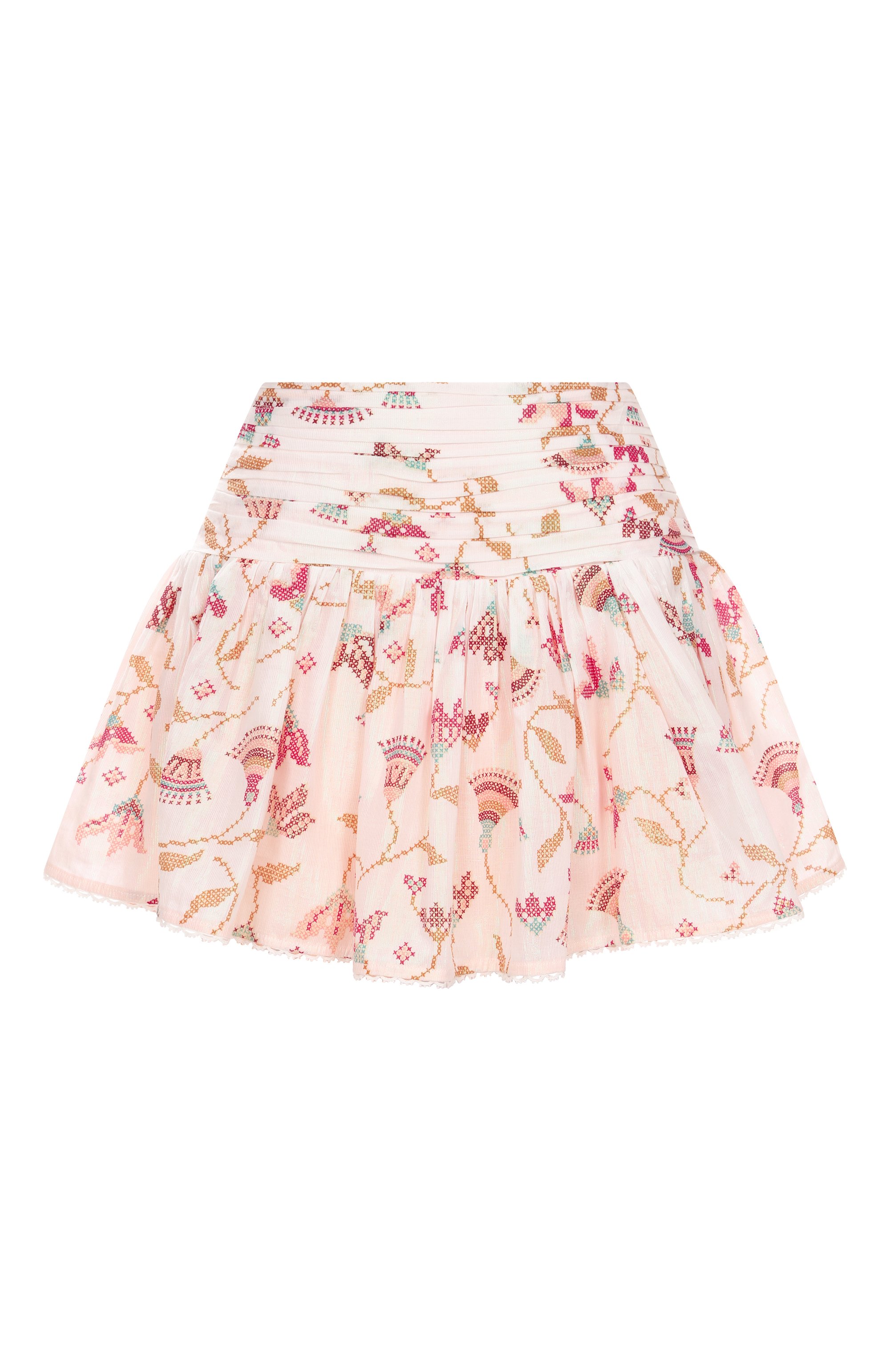 Хлопковая юбка POUPETTE ST BARTH светло-розового цвета по цене 26350 руб., арт. WENS25UKYYP, фото 1 Хлопковая юбка POUPETTE ST BARTH, арт. WENS25UKYYP, фото 1