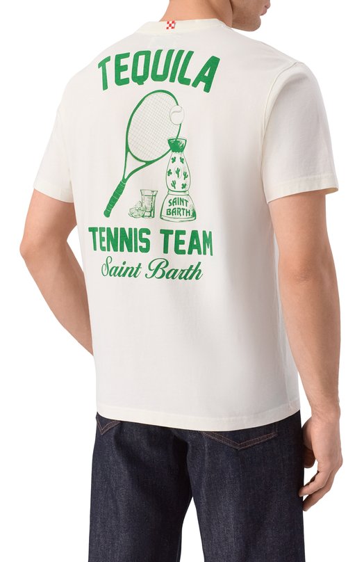 Хлопковая футболка MC2 Saint Barth ARN0001-03191I/ARN0TT Кремовый  ARN0001-03191I/ARN0TT Фото 4