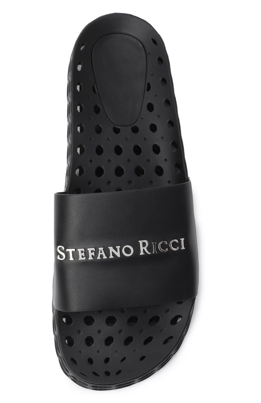 Кожаные шлепанцы Stefano Ricci UT50_G777/WY Чёрный  UT50_G777/WY Фото 5