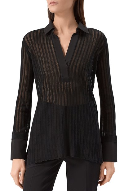 Шелковое поло AGNONA, арт. KD09018/8S180M, фото 3