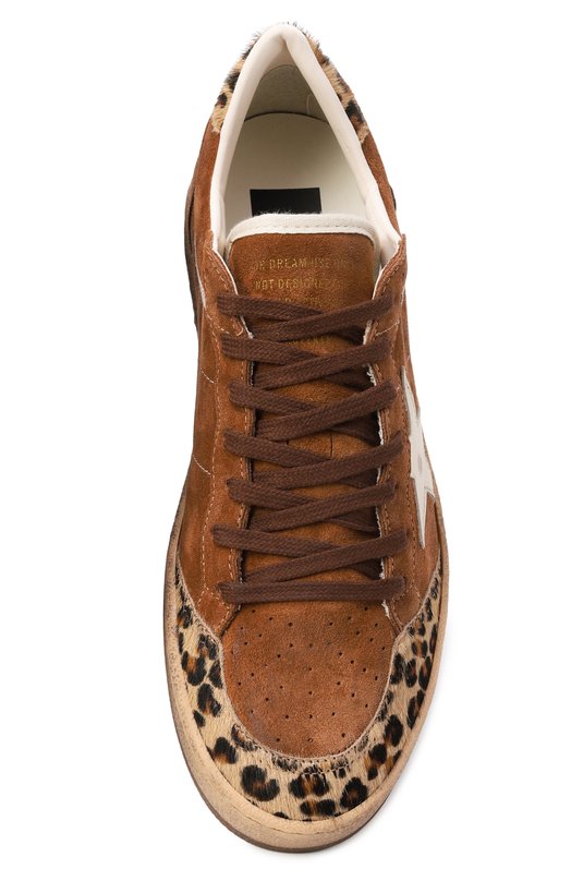 Замшевые кеды Ball Star Golden Goose Deluxe Brand GWF00117.F008064 Коричневый  GWF00117.F008064 Фото 6