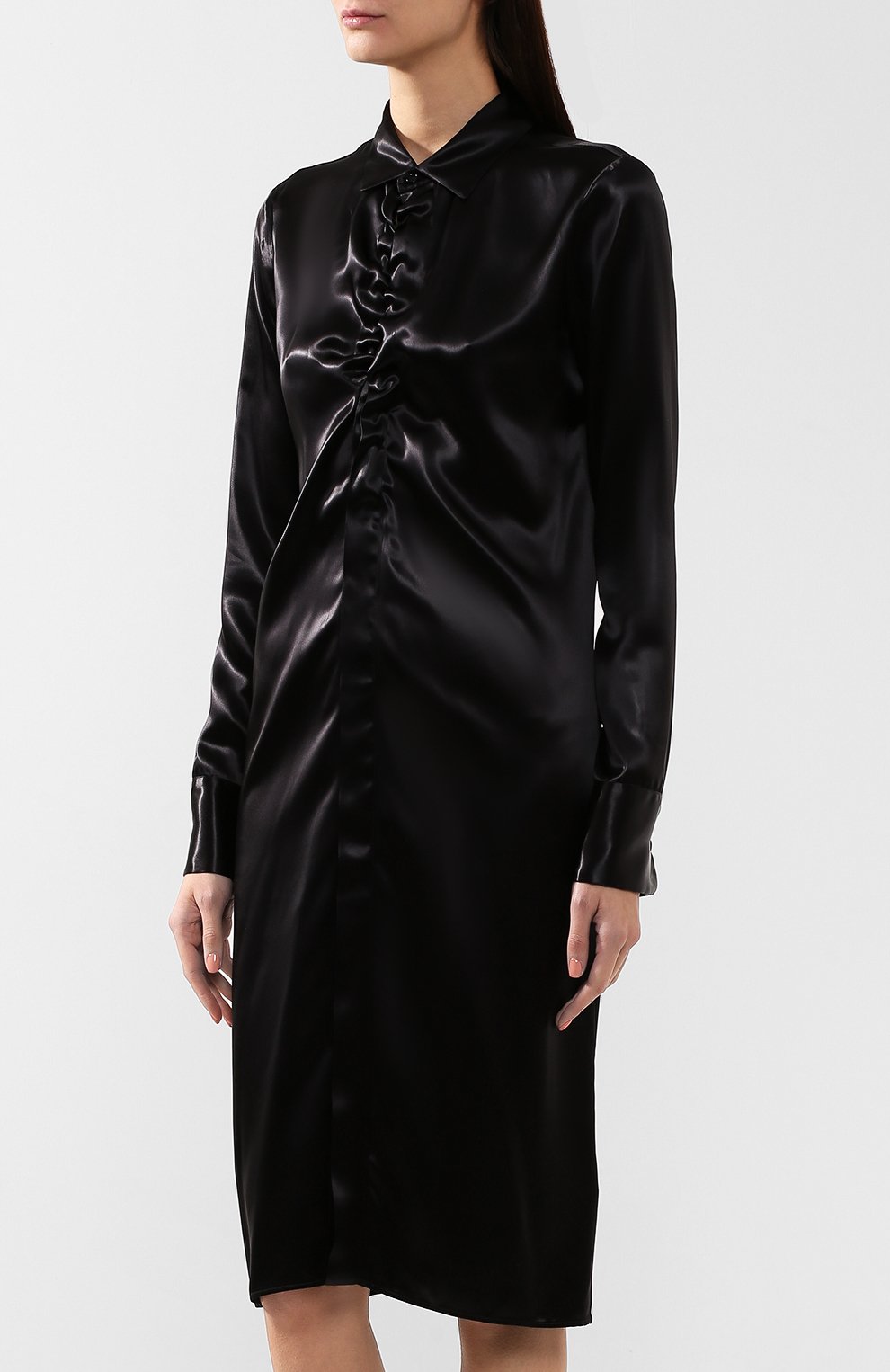 Атласное платье BOTTEGA VENETA, арт. 595299/VKD40, фото 3