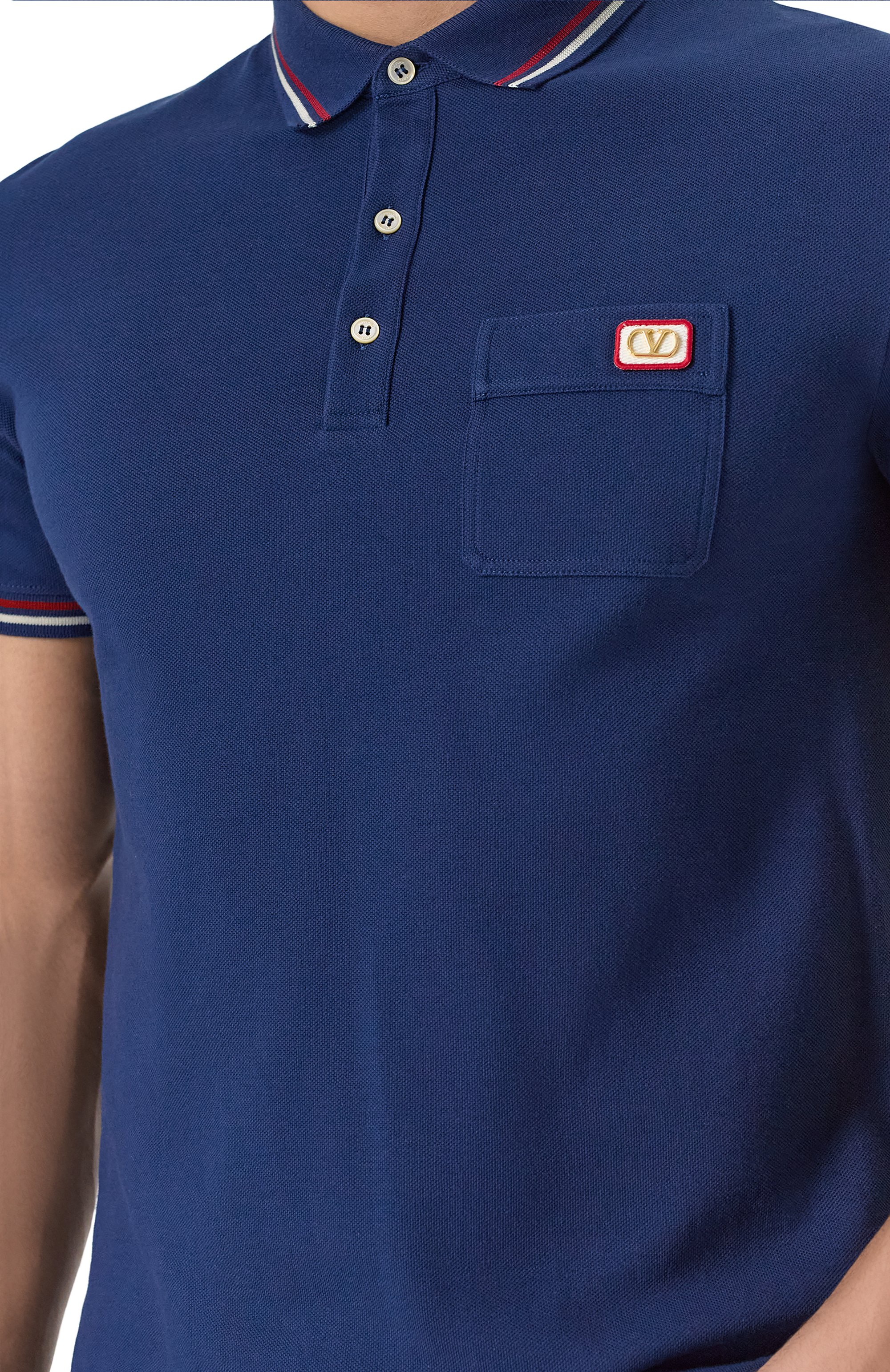 Хлопковое поло VALENTINO, арт. 6V3MH01KAQJ, фото 5