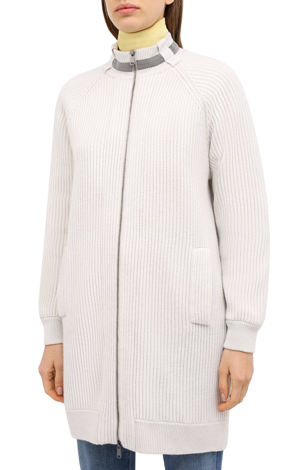Комплект из кардигана и жилета BRUNELLO CUCINELLI белого цвета по цене 679500 руб., арт. M12509616, фото 7 Комплект из кардигана и жилета BRUNELLO CUCINELLI, арт. M12509616, фото 7