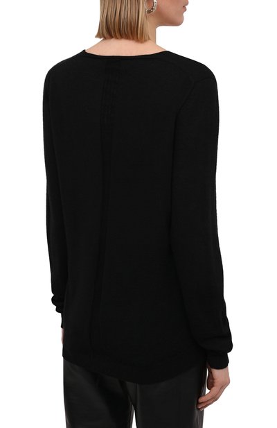 Кашемировый пуловер RICK OWENS черного цвета по цене 67700 руб., арт. RP21S3623/WS, фото 4 Кашемировый пуловер RICK OWENS, арт. RP21S3623/WS, фото 4