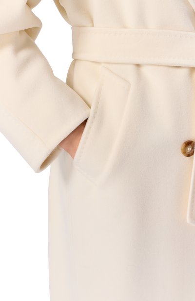 Пальто из шерсти и кашемира MAX MARA кремового цвета по цене 341000 руб., арт. MADAME, фото 5 Пальто из шерсти и кашемира MAX MARA, арт. MADAME, фото 5