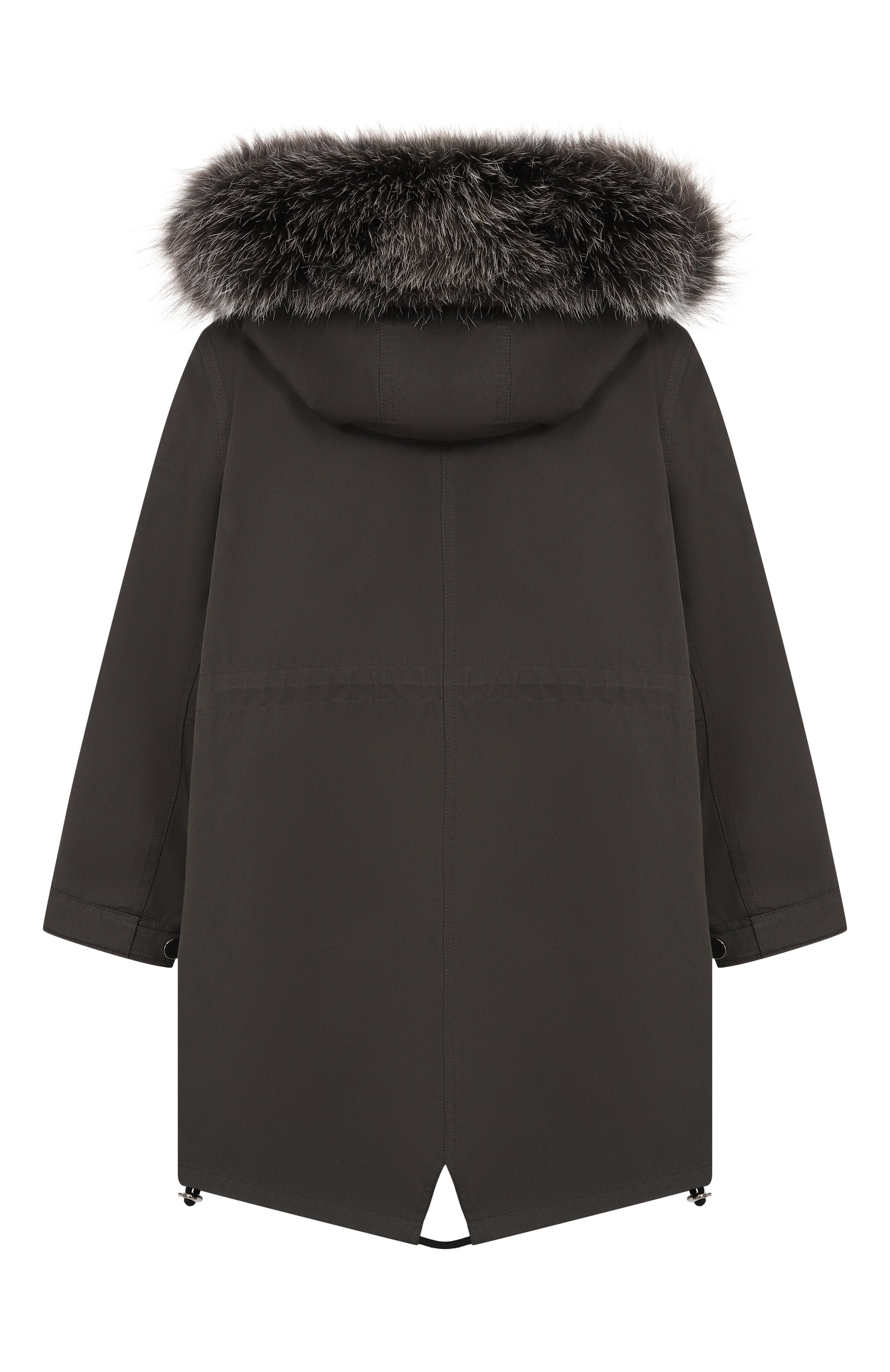 Хлопковая парка с отделкой из лисы YVES SALOMON ENFANT, арт. 24WEM001LGF52X/12-14, фото 2