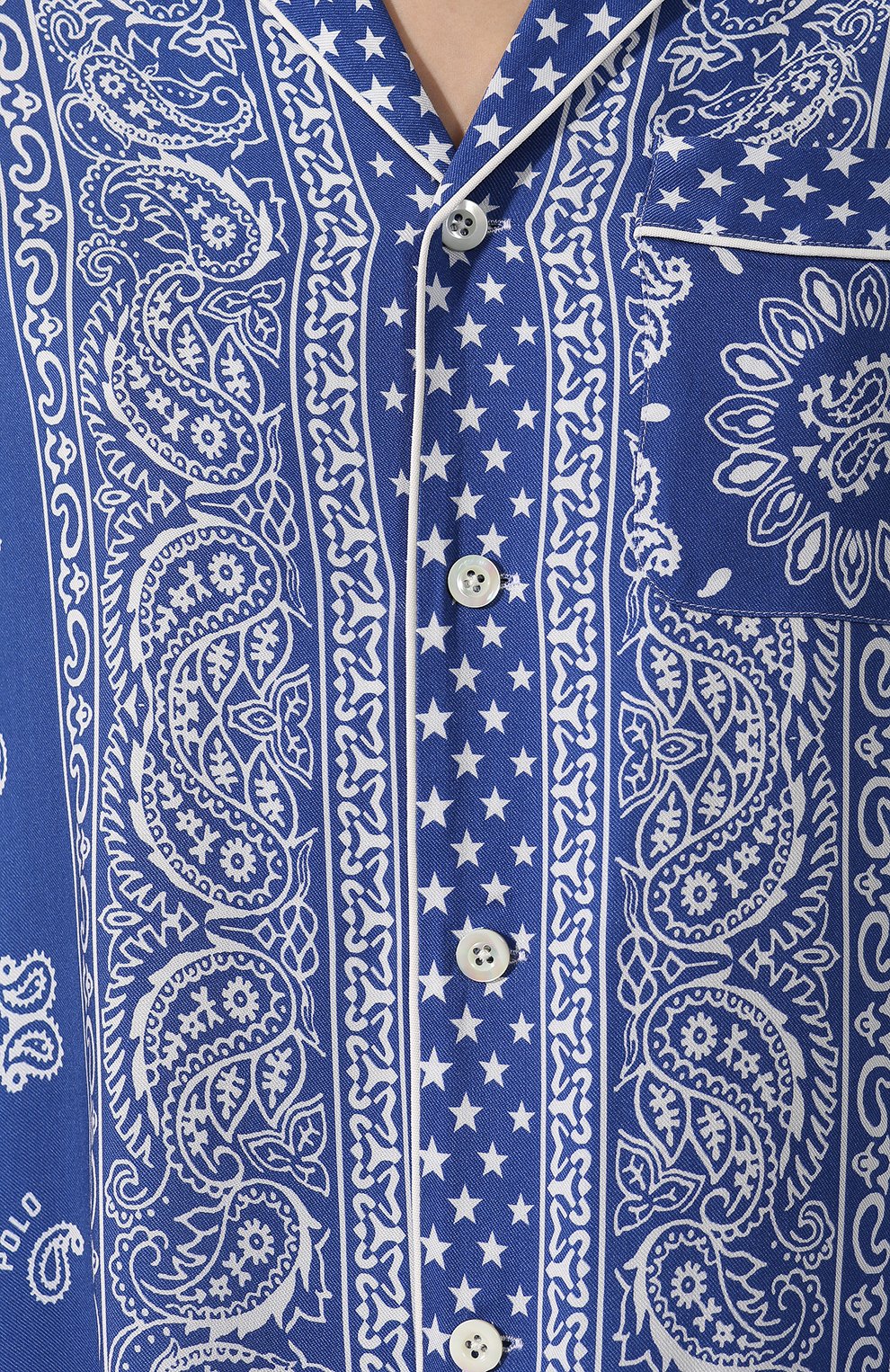 Рубашка с принтом POLO RALPH LAUREN синего цвета по цене 23500 руб., арт. 211751339, фото 5 Рубашка с принтом POLO RALPH LAUREN, арт. 211751339, фото 5