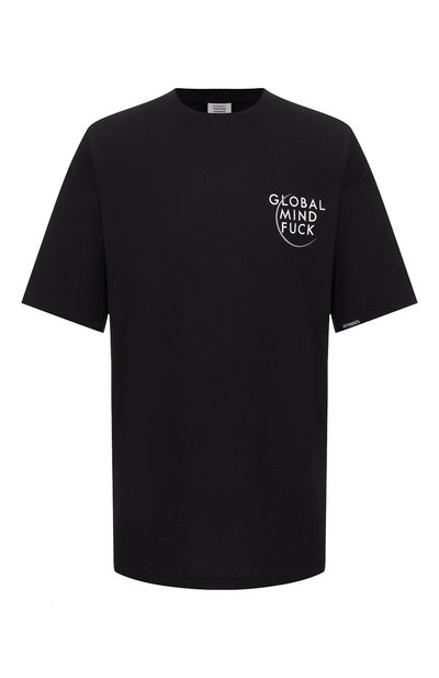 Женская хлопковая футболка VETEMENTS, арт. SS20TR299 1618/W/BLACK