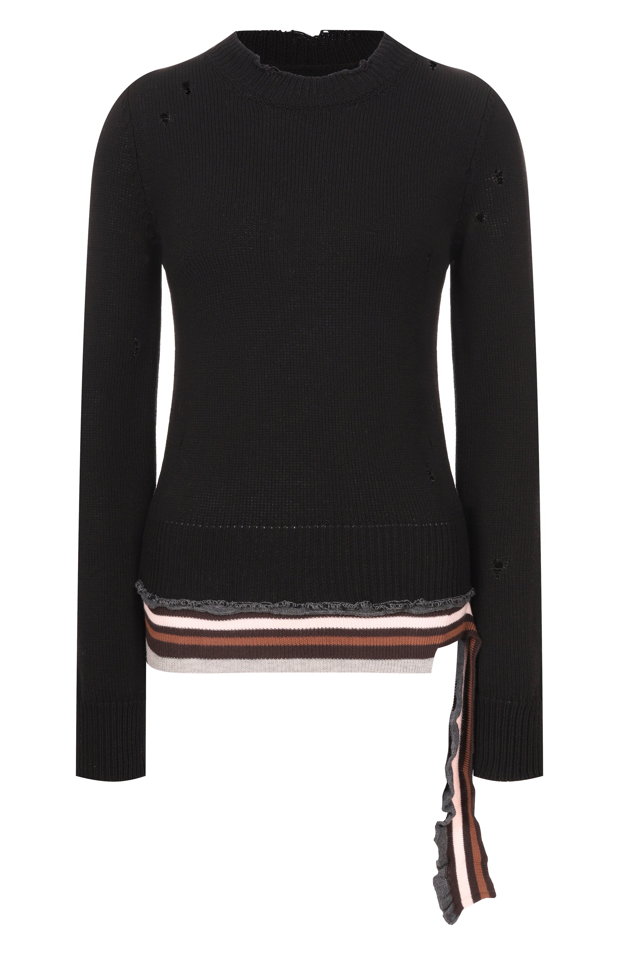 Хлопковый пуловер MM6, арт. S52HL0058/M13205, фото 1