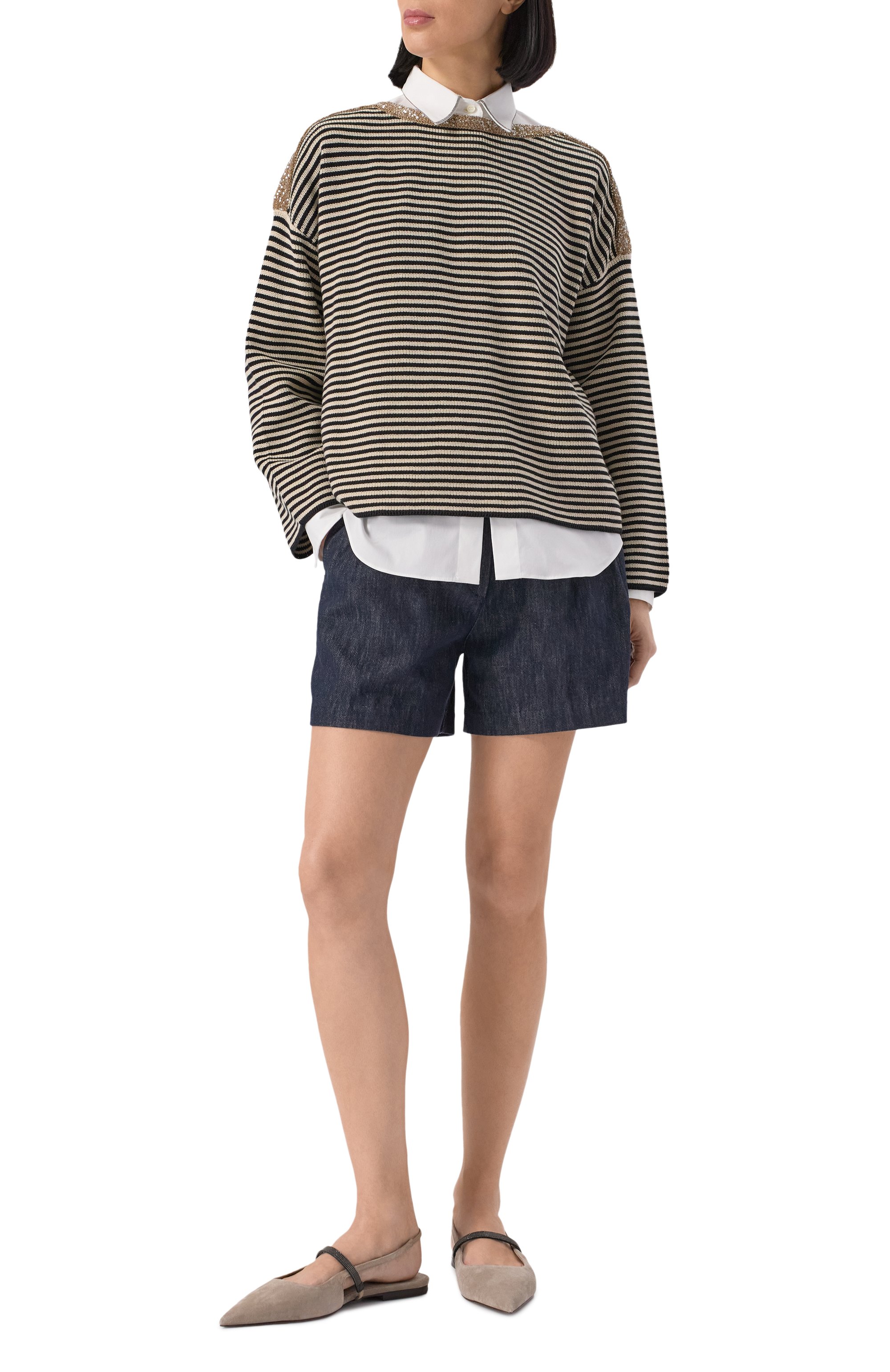 Хлопковые шорты BRUNELLO CUCINELLI, арт. MB125P5761, фото 2