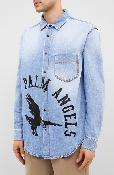 Джинсовая рубашка PALM ANGELS, арт. PMYD008E20DEN0014010, фото 3
