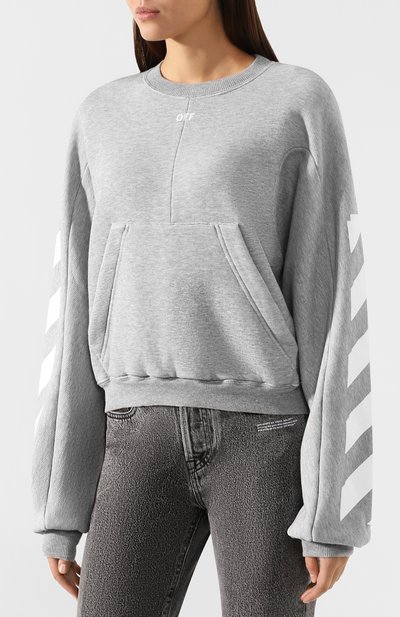 Хлопковый свитшот OFF-WHITE, арт. 0WBA043R194030690701, фото 3