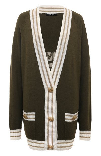 Женский кардиган из шерсти и кашемира BALMAIN, арт. AF1K0000KD97