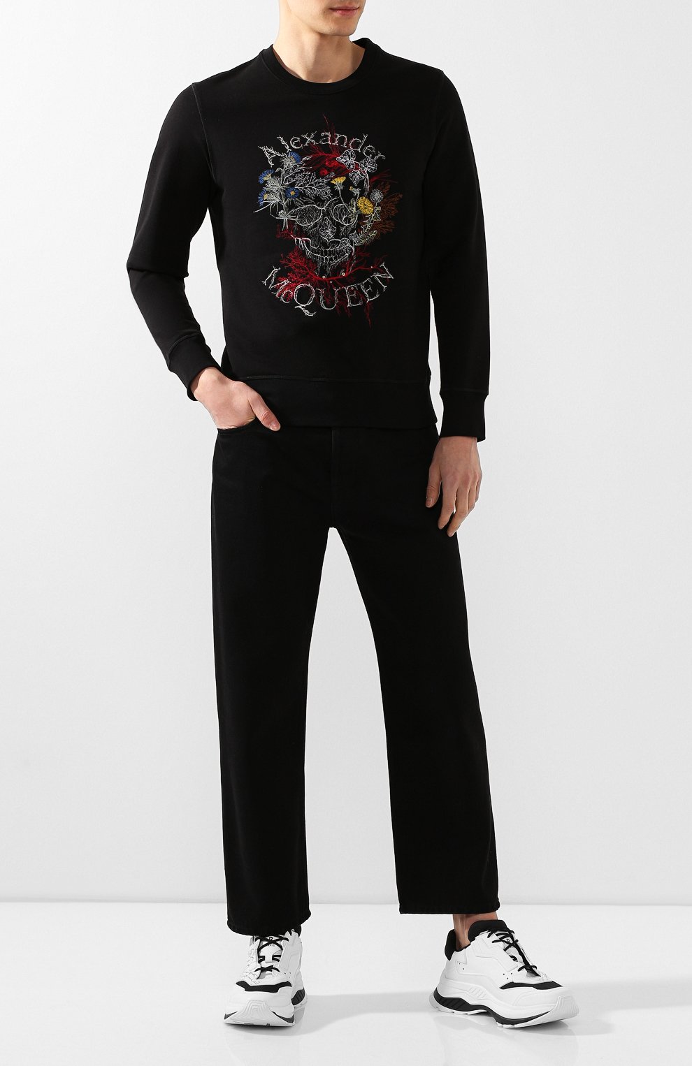 Хлопковый свитшот ALEXANDER MCQUEEN черного цвета по цене 74350 руб., арт. 599610/Q0Z76, фото 2 Хлопковый свитшот ALEXANDER MCQUEEN, арт. 599610/Q0Z76, фото 2