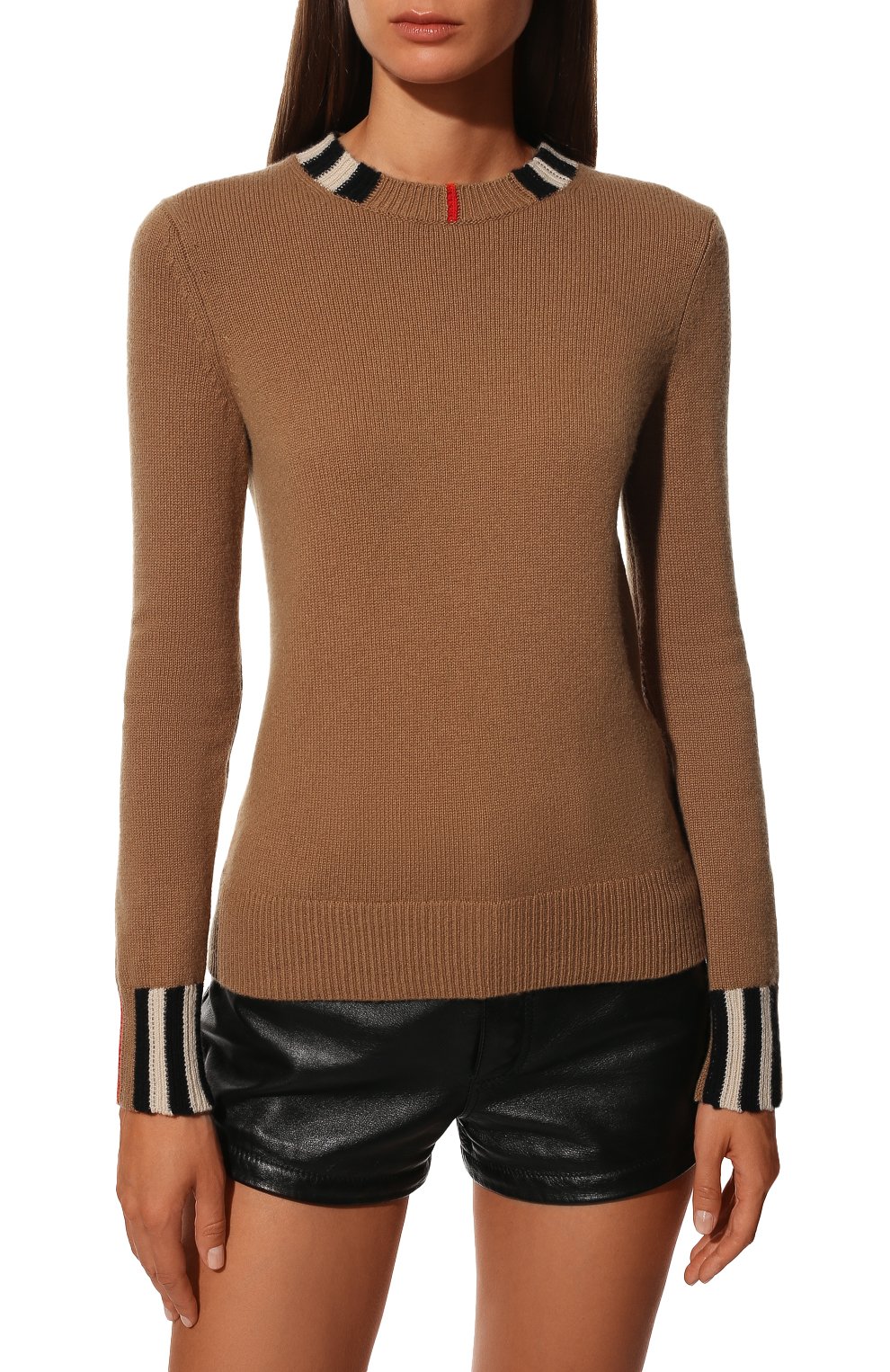Кашемировый пуловер BURBERRY коричневого цвета по цене 97250 руб., арт. 8020391, фото 3 Кашемировый пуловер BURBERRY, арт. 8020391, фото 3