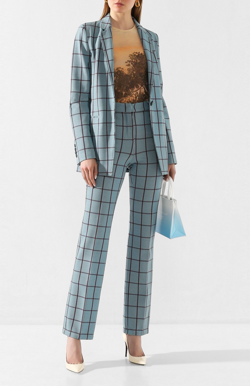 Брюки M MISSONI бирюзового цвета по цене 41600 руб., арт. 2DI00117/2J001P, фото 2 Брюки M MISSONI, арт. 2DI00117/2J001P, фото 2