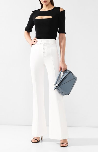 Хлопковые брюки PROENZA SCHOULER белого цвета по цене 79950 руб., арт. R1916004-AC090, фото 2 Хлопковые брюки PROENZA SCHOULER, арт. R1916004-AC090, фото 2