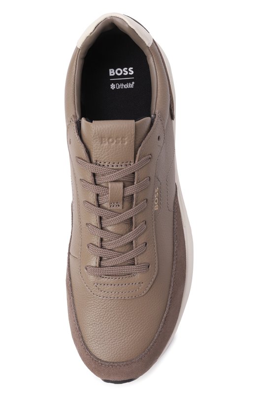 Кожаные кроссовки Vinston BOSS 50552859 Бежевый  50552859 Фото 6