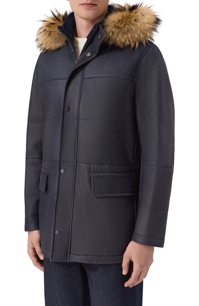 Парка из овчины KITON синего цвета по цене 1370000 руб., арт. UW0627MV03S24, фото 3 Парка из овчины KITON, арт. UW0627MV03S24, фото 3