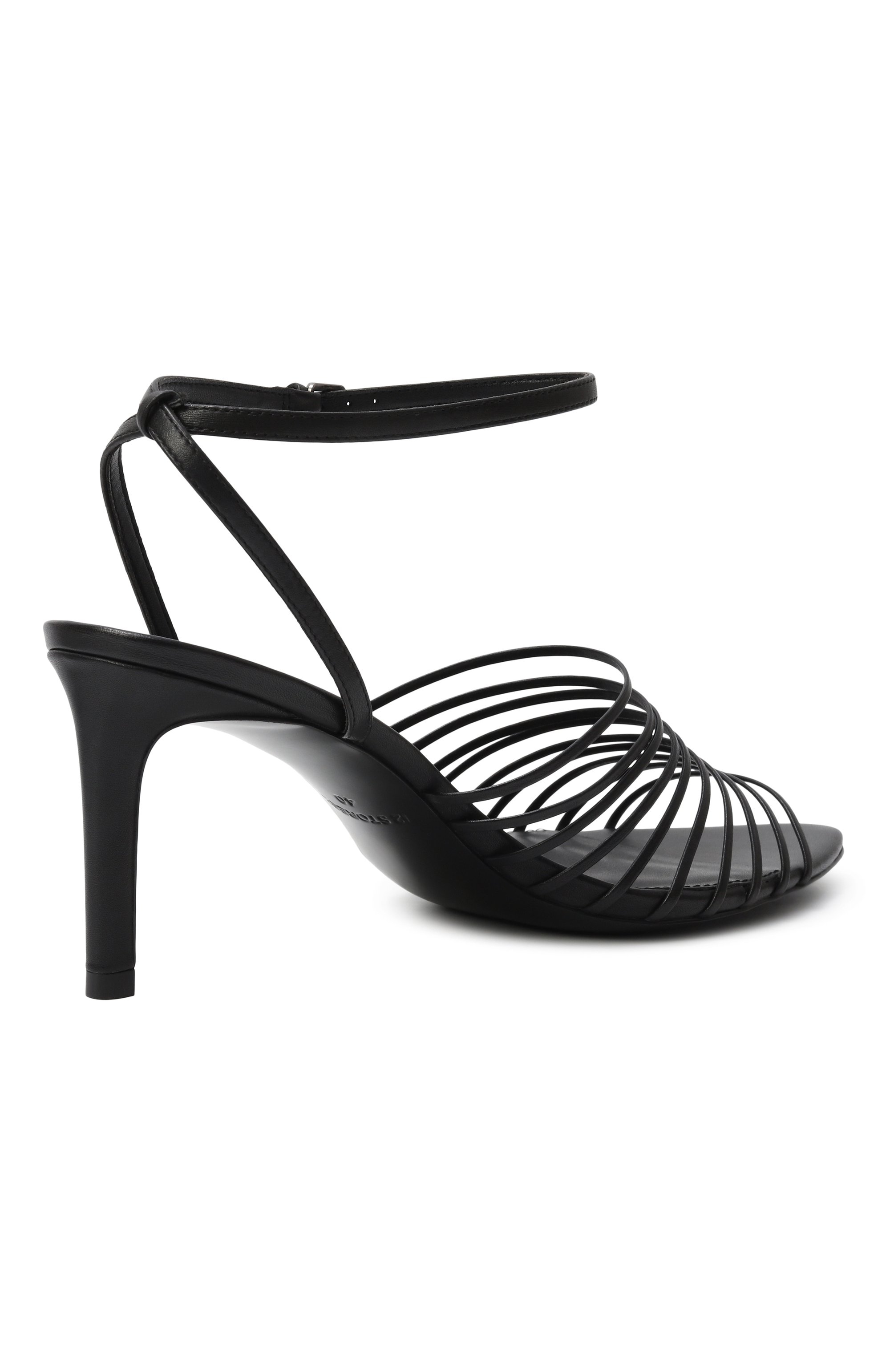 Кожаные босоножки 12 STOREEZ черного цвета по цене 19000 руб., арт. 128227, фото 5 Кожаные босоножки 12 STOREEZ, арт. 128227, фото 5