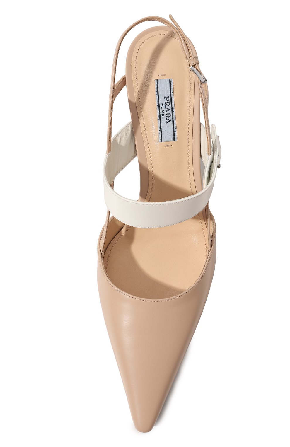 Кожаные туфли PRADA бежевого цвета по цене 92000 руб., арт. 1I322M-AZ3-F062Z-055, фото 6 Кожаные туфли PRADA, арт. 1I322M-AZ3-F062Z-055, фото 6