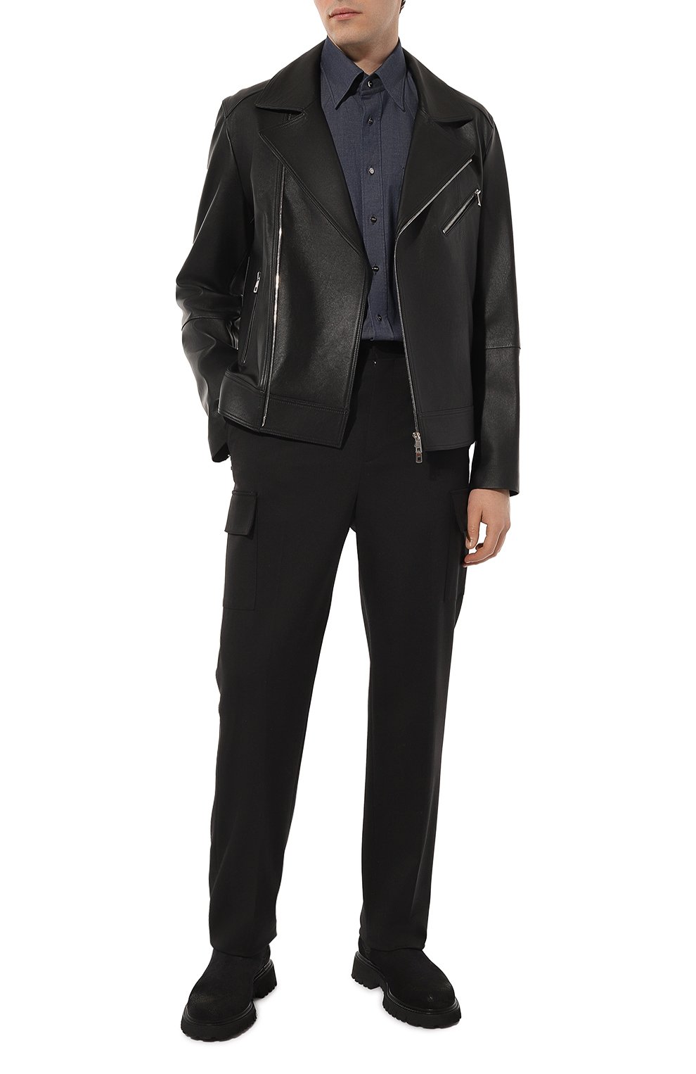 Хлопковая рубашка ZILLI темно-синего цвета по цене 75650 руб., арт. REGC02ZSLBL75ZS306709, фото 2 Хлопковая рубашка ZILLI, арт. REGC02ZSLBL75ZS306709, фото 2