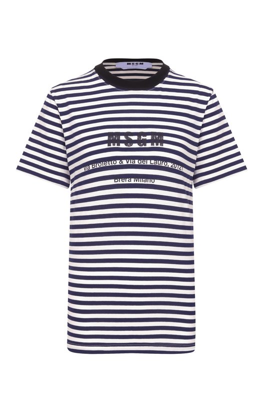 Хлопковая футболка MSGM 4041MDM118N/267128 Синий 4041MDM118N/267128