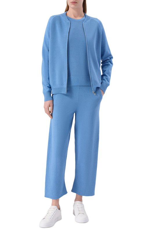 Топ из шелка и хлопка MVST WS61-607MU Голубой  WS61-607MU Фото 2