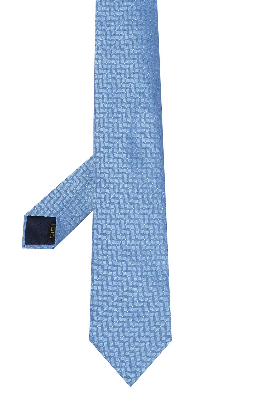 Шелковый галстук ZILLI голубого цвета по цене 28800 руб., арт. 57021, фото 3 Шелковый галстук ZILLI, арт. 57021, фото 3