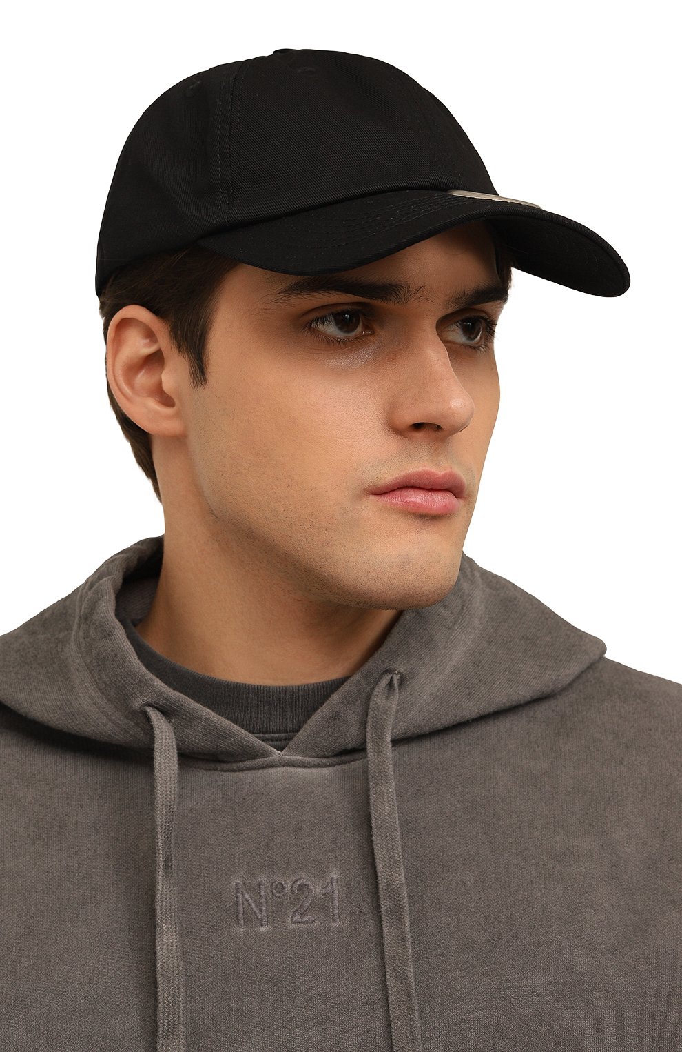 Хлопковая бейсболка VETEMENTS черного цвета по цене 38700 руб., арт. UE64CA300B, фото 2 Хлопковая бейсболка VETEMENTS, арт. UE64CA300B, фото 2