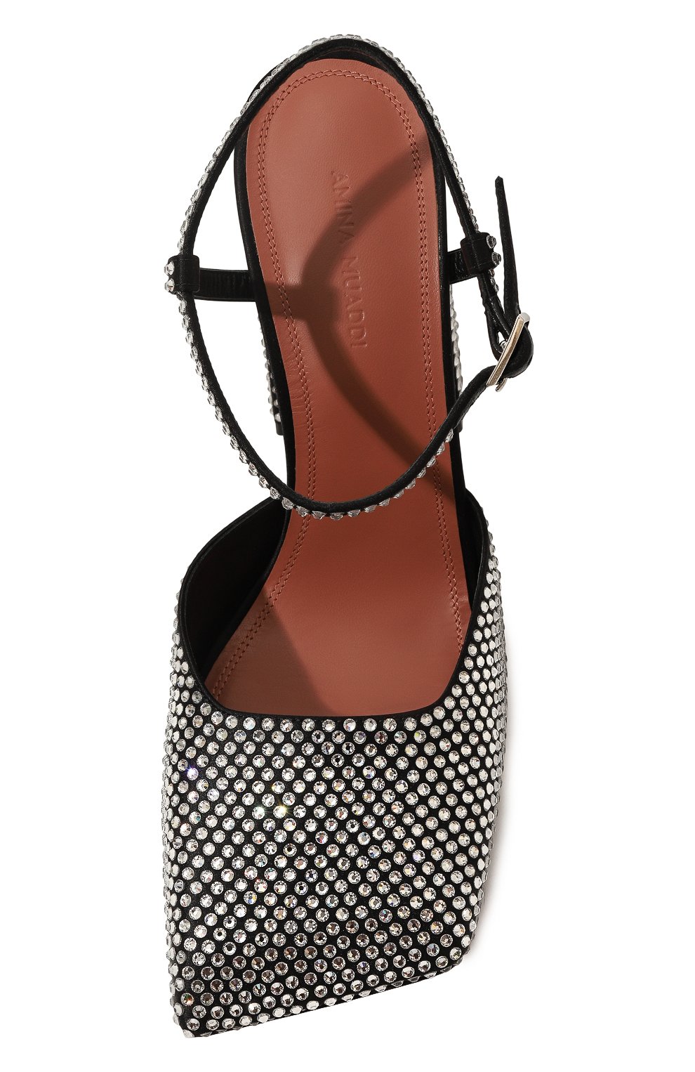 Текстильные туфли charlotte AMINA MUADDI, арт. CHARL0TTE CRYSTAL PUMP 95/SATIN, фото 6