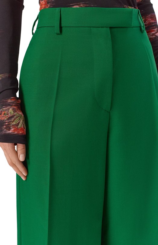 Шерстяные брюки Dries Van Noten 010946/2249 Зелёный  010946/2249 Фото 5