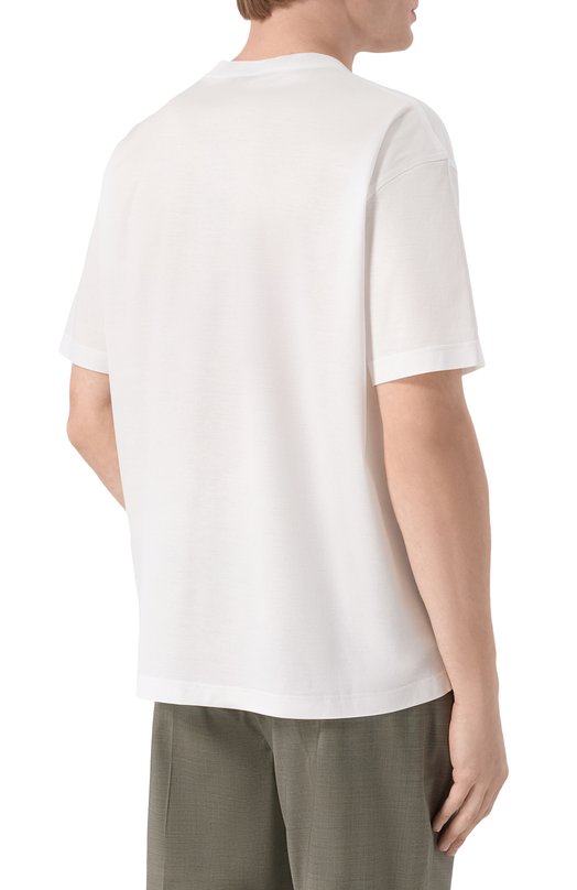 Хлопковая футболка Zilli TSR03RM0100VZIN00 Белый  TSR03RM0100VZIN00 Фото 4