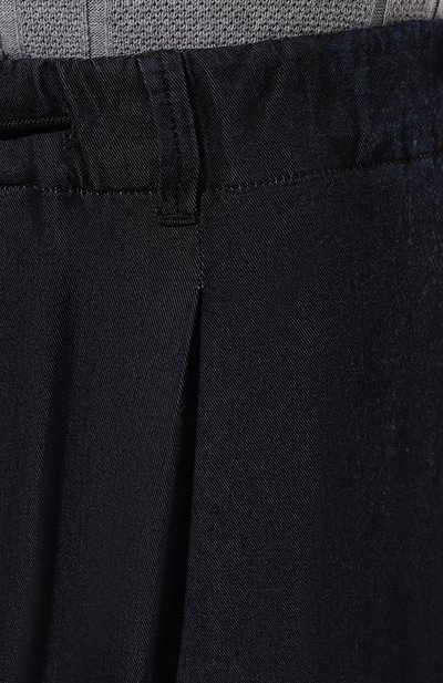 Брюки из лиоцелла GIORGIO ARMANI темно-синего цвета по цене 94600 руб., арт. 3DSP9I/SD4DZ, фото 5 Брюки из лиоцелла GIORGIO ARMANI, арт. 3DSP9I/SD4DZ, фото 5