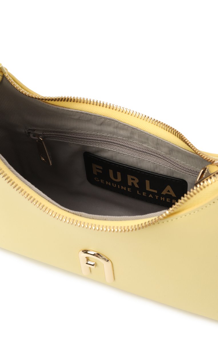 Женская сумка furla diamante mini FURLA желтого цвета, арт. WB00863/AX0733 | Фото 5 (Размер: mini; Материал: Натуральная кожа; Автоматизация состава: Проставлено; Автоматизация ТО: Проставлено)