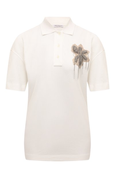 Женское хлопковое поло BRUNELLO CUCINELLI, арт. MPT63HR715
