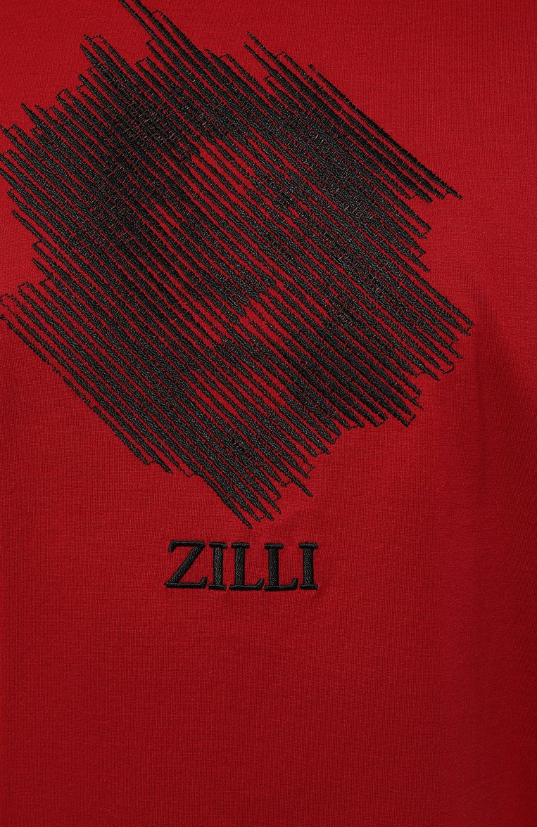Мужская хлопковая футболка ZILLI красного цвета, арт. TSR001M0110VLIST0M | Фото 5 (Материал внешний: Хлопок; Рукава: Короткие; Длина (для топов): Стандартные; Принт: С принтом; Стили: Кэжуэл; Кросс-КТ: Джерси; Мужское Кросс-КТ: Футб�олка-одежда; Автоматизация ТО: Проставлено; Детали: Без декора; Автоматизация состава: Проставлено)